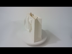 Túi quà tặng giấy trắng in tùy chỉnh Bán buôn tại chỗ UV Logo Ribbon Xử lý