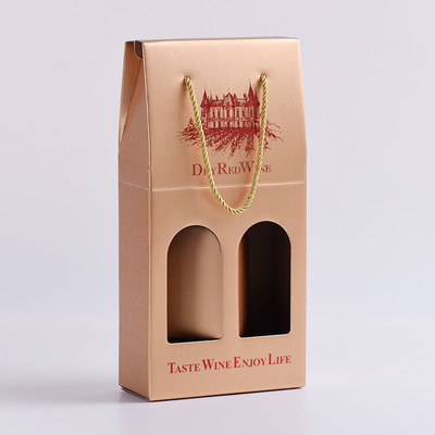 Mua Hộp đựng bao bì giấy gợn sóng in cho hai chai rượu vang đỏ online manufacture