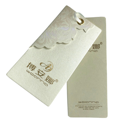 Mua Thẻ giấy tái chế tùy chỉnh Thẻ treo Thẻ nhãn giấy với chuỗi Grosgrain online manufacture
