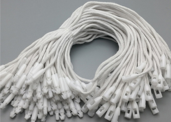 Mua Chuỗi thẻ Clohting nhựa màu trắng Thẻ treo cổ phiếu màu đen với nhà sản xuất Bullet Clasp online manufacture