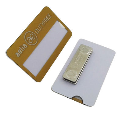 Professional Custom PVC Name Badges Online Plastic Name Tags Magnetic With Artwork