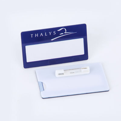 Professional Custom PVC Name Badges Online Plastic Name Tags Magnetic With Artwork