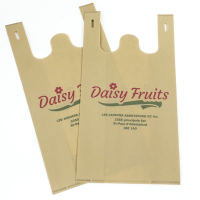 Custom Printed Cheap Non Woven W Cut Carry Bags Wholesale Eco-Friendly Grocery Bags