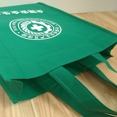 Foldable Non-Woven Tote Bags With Snap Button Pomotional Shopping Bags With Front Pocket