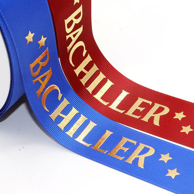 Mua Custom Cheap Logo Foil Stamped Grosgrain Ribbon Cho hộp quà tặng, quần áo & thương hiệu online manufacture