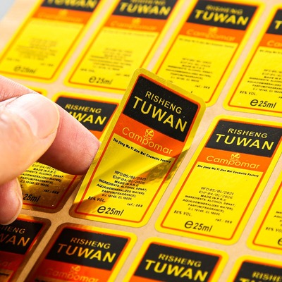 Mua Đèn dán giấy vàng in tùy chỉnh nhãn kim loại nổi & Đèn dán kim loại tùy chỉnh online manufacture