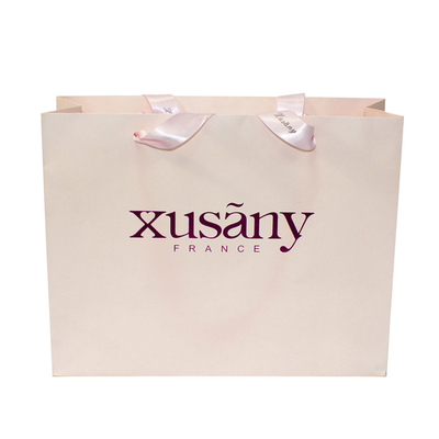 Mua Quảng cáo tùy chỉnh in giấy sang trọng Túi tote Euro có logo lá màu tím online manufacture