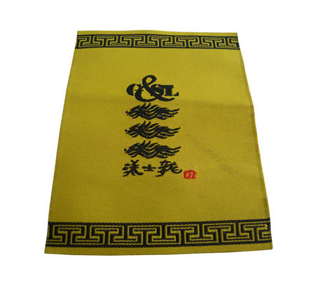 Đặt hàng Thẻ Hem dệt tùy chỉnh Cắt thẳng Nhãn chăn dệt Nhãn sản phẩm Giá